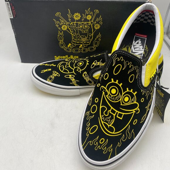 VANS X GIGLIOTTI SPONGEBOB SQUAREPANTS SLIP-ON BLACK/YELLOW US MEN\'S SIZE 12 main image 5
